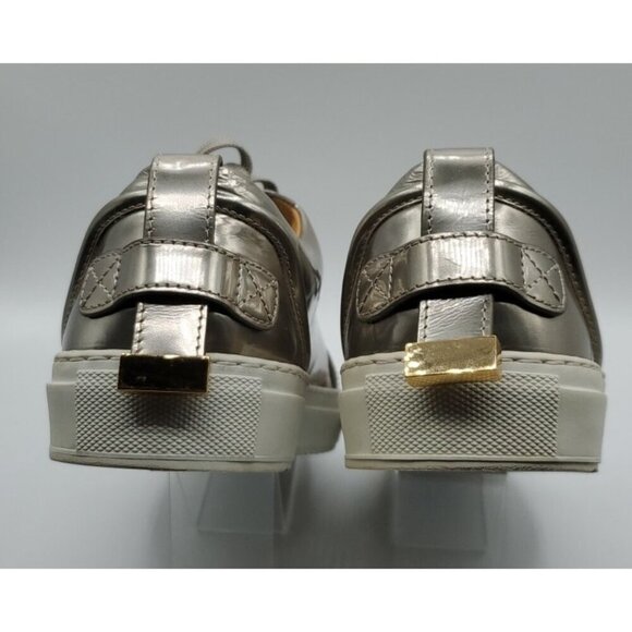 Buscemi Womens 50mm Platinum Leather Sneakers Shoes US 10 EUR 41 Italy - Picture 9 of 10